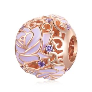 Rose Gold Flower Bead