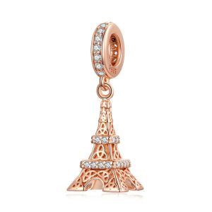 Rose Gold Eiffel Tower Pendant