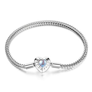 Heart Shaped Moonstone Bracelet
