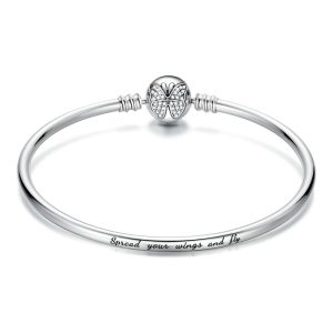 Silver Butterfly Bangle