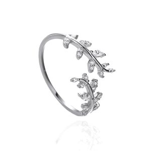 Delicate Adjustable Leaf Ring