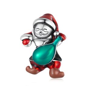 Sterling Silver Santa Surprise Charm