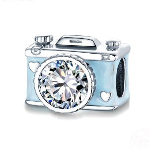 Blue Camera Charm