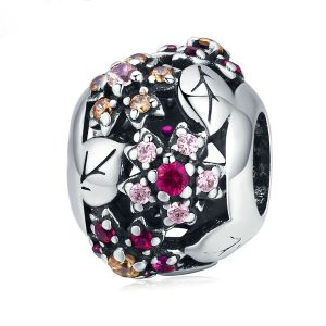 Cherry Blossom CZ Charm