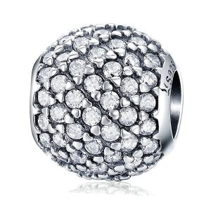 Mosaic CZ Crystal Ball Charm