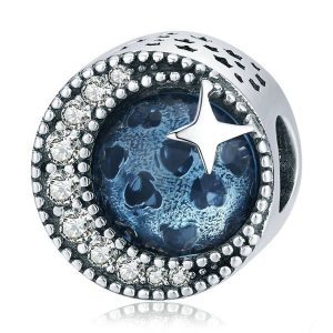 Radiant Blue Cosmos Charm