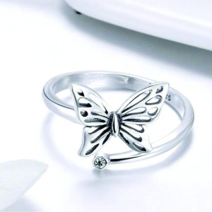 Vintage Butterfly Adjustable Finger Ring