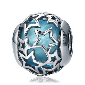 Shimmering Aqua Star Charm