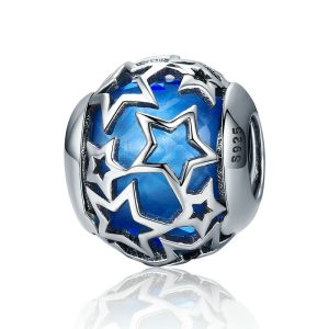 Shimmering Blue Star Charm