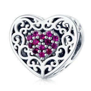Vintage Purple Heart Charm