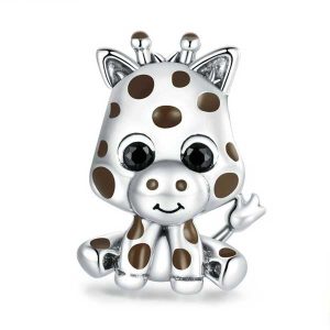 Baby Giraffe Enamel Charm