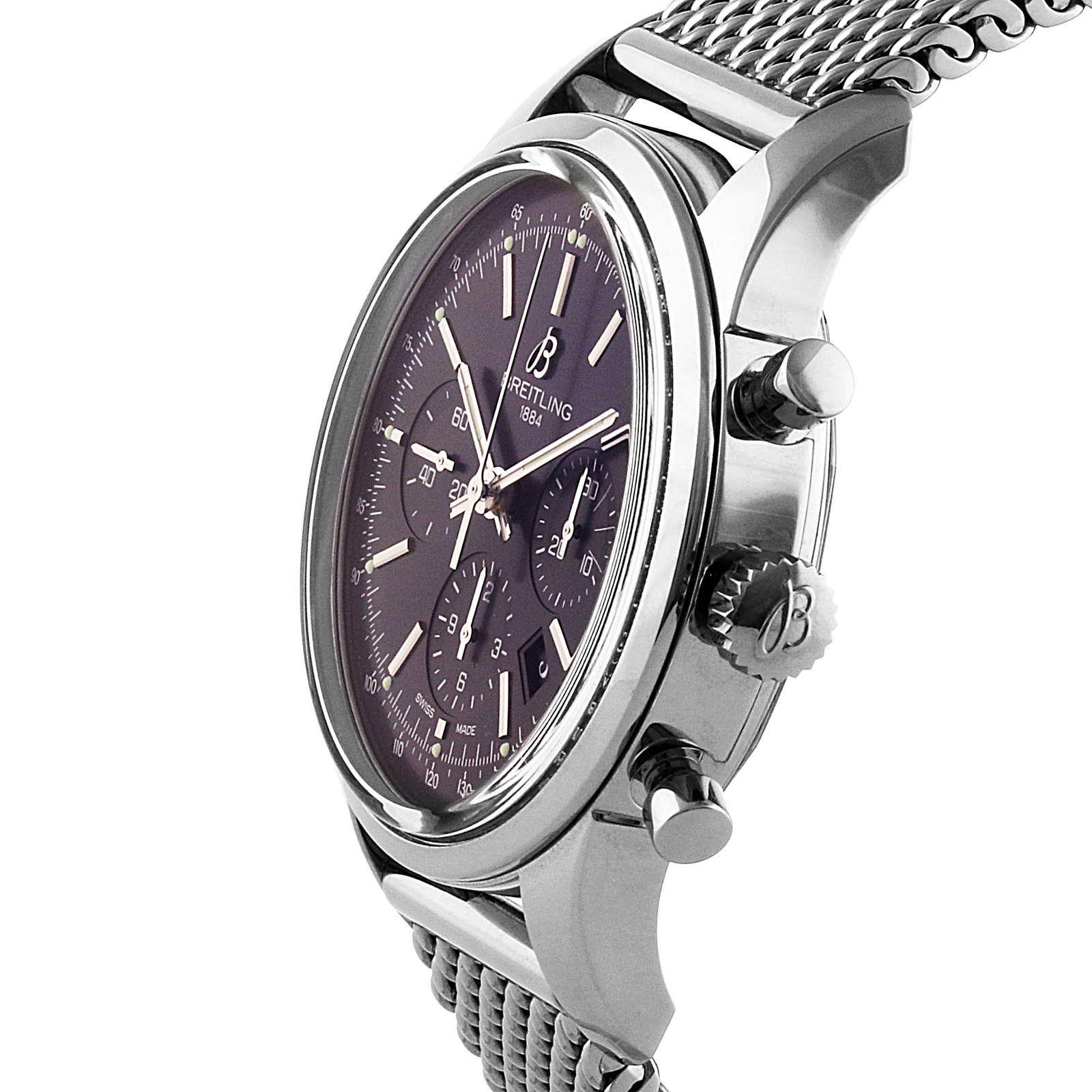 Breitling Transocean Mens Black 43mm watch - Imagem 3