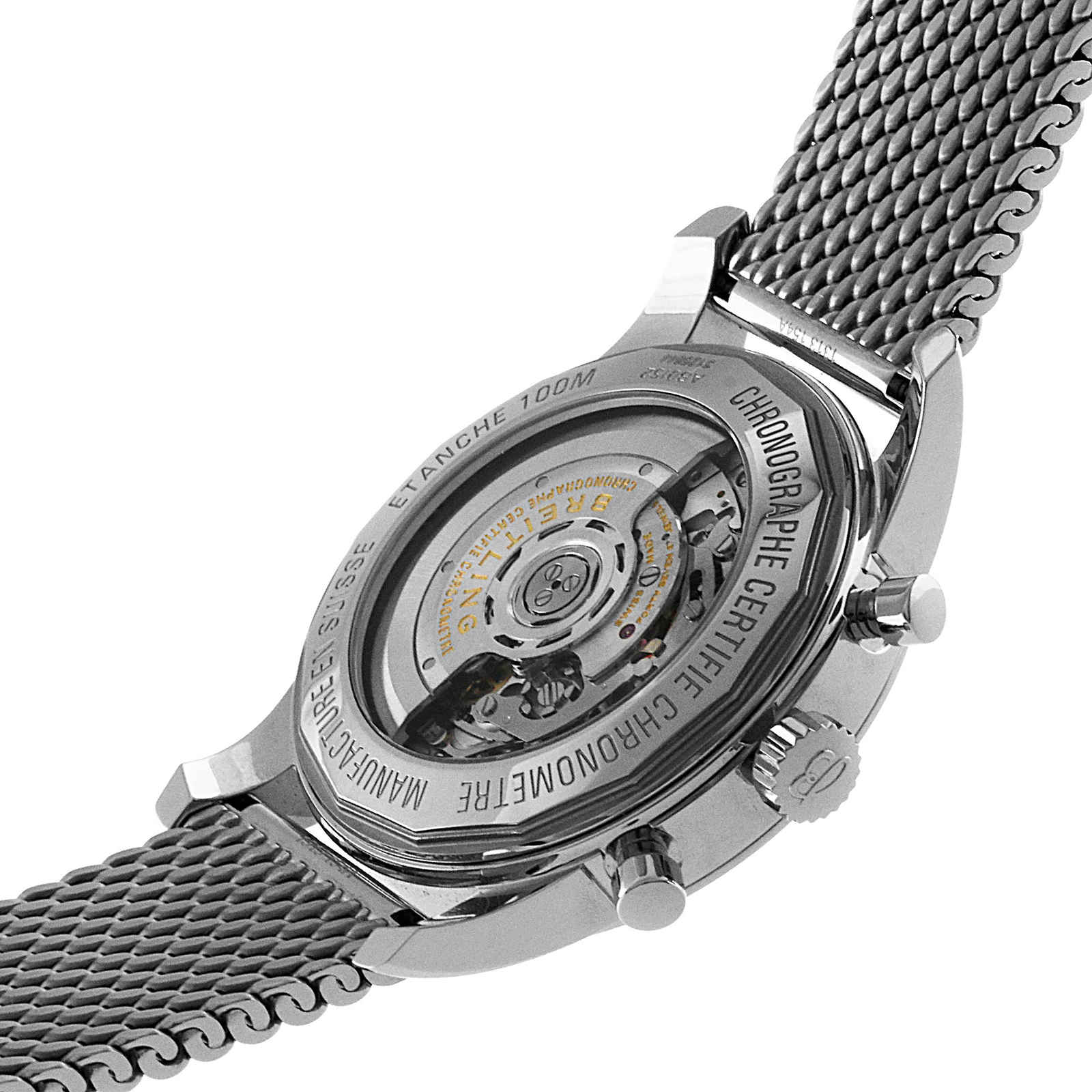 Breitling Transocean Mens Black 43mm watch - Imagem 9