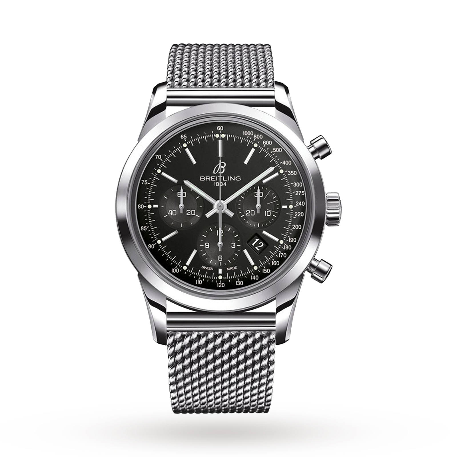 Breitling Transocean Mens Black 43mm watch