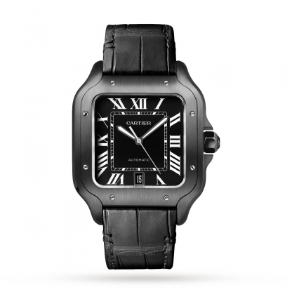 Cartier Santos Mens Black 40mm watch - Imagem 2