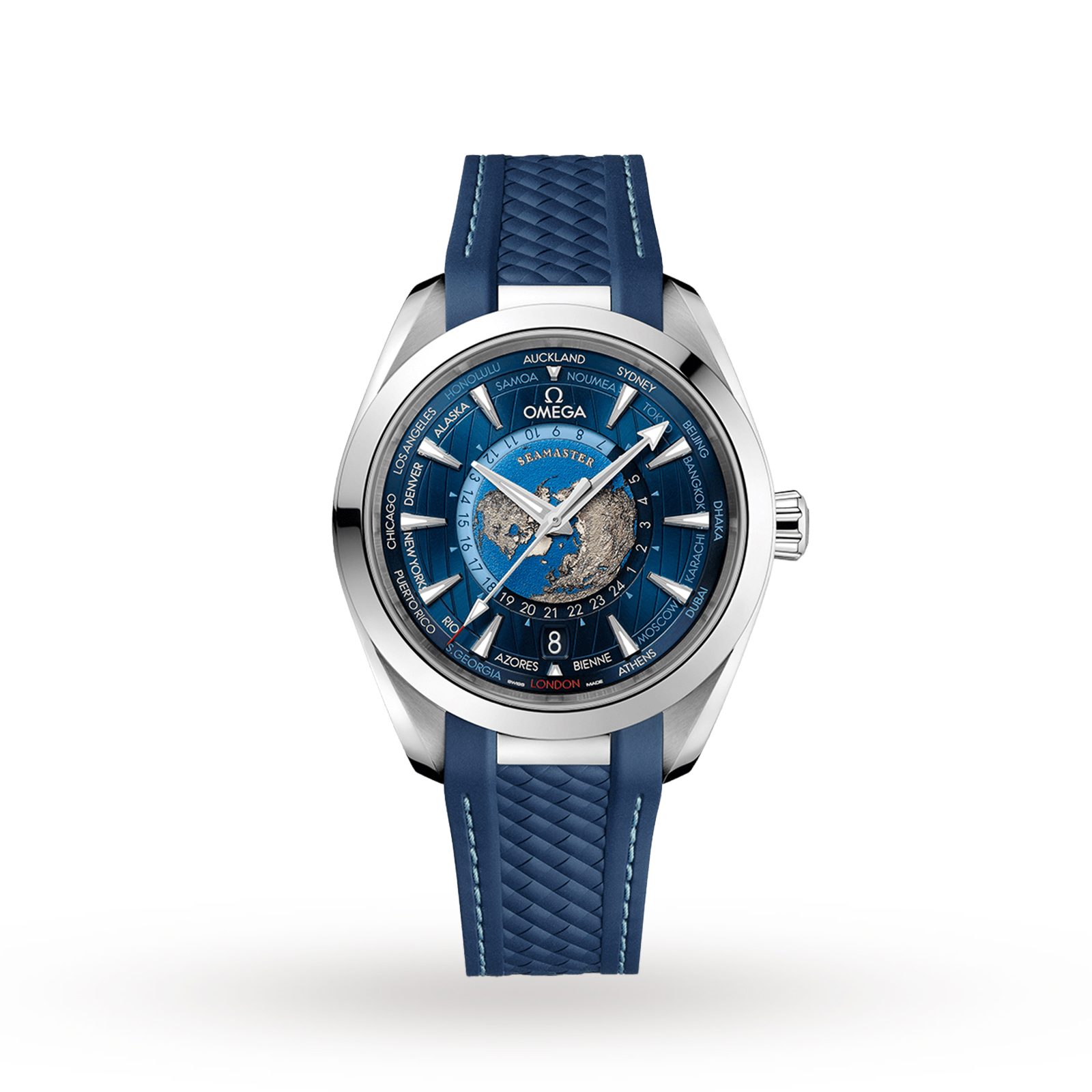Omega Aqua Terra 150M Omega Co‑Axial Master Chronometer GMT Worldtimer 43mm - Imagem 3