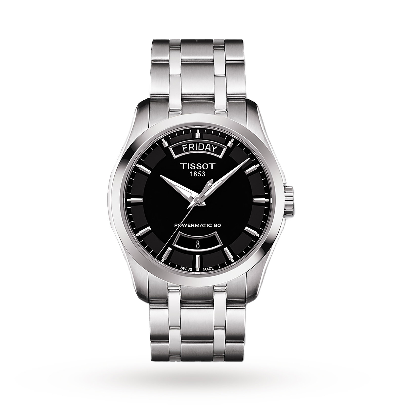 Tissot Couturier Mens Black 39mm watch