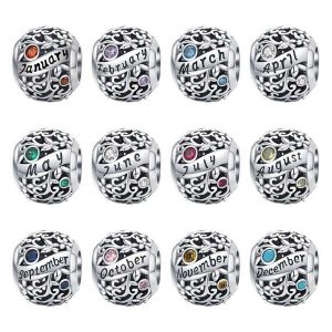 Birthstone Month CZ Charm