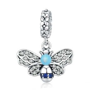 Blue Enamel Bee Charm