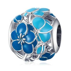 Blue Frangipani Enamel Charm