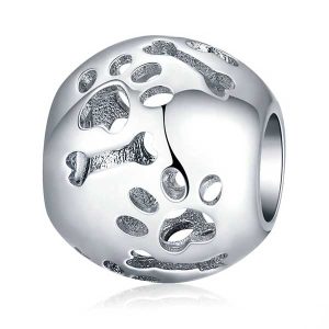 Pawprints and Bones Ball Charm