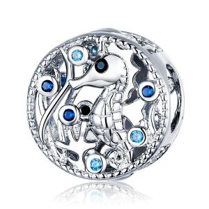 CZ Seahorse Charm