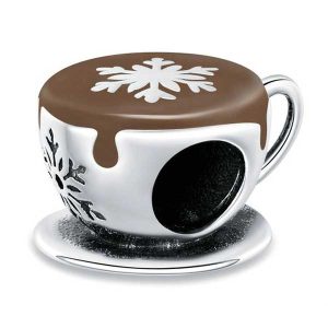 Winter Coffee Enamel Charm
