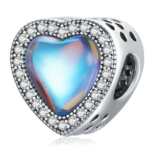 Moonlight Heart Moonstone Charm