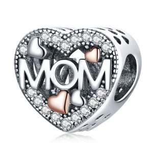 Golden Heart Mom Charm