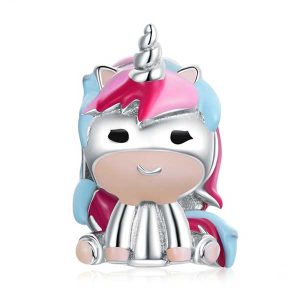 Baby Unicorn Enamel Charm