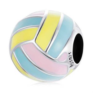 Beach Volleyball Enamel Charm