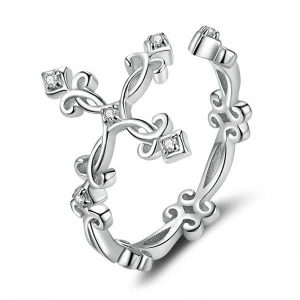 Baroque Cross Adjustable Ring