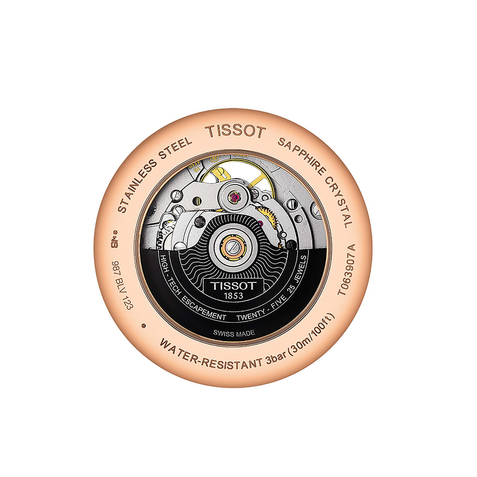 Tissot Tradition Mens Black 40mm watch - Imagem 3
