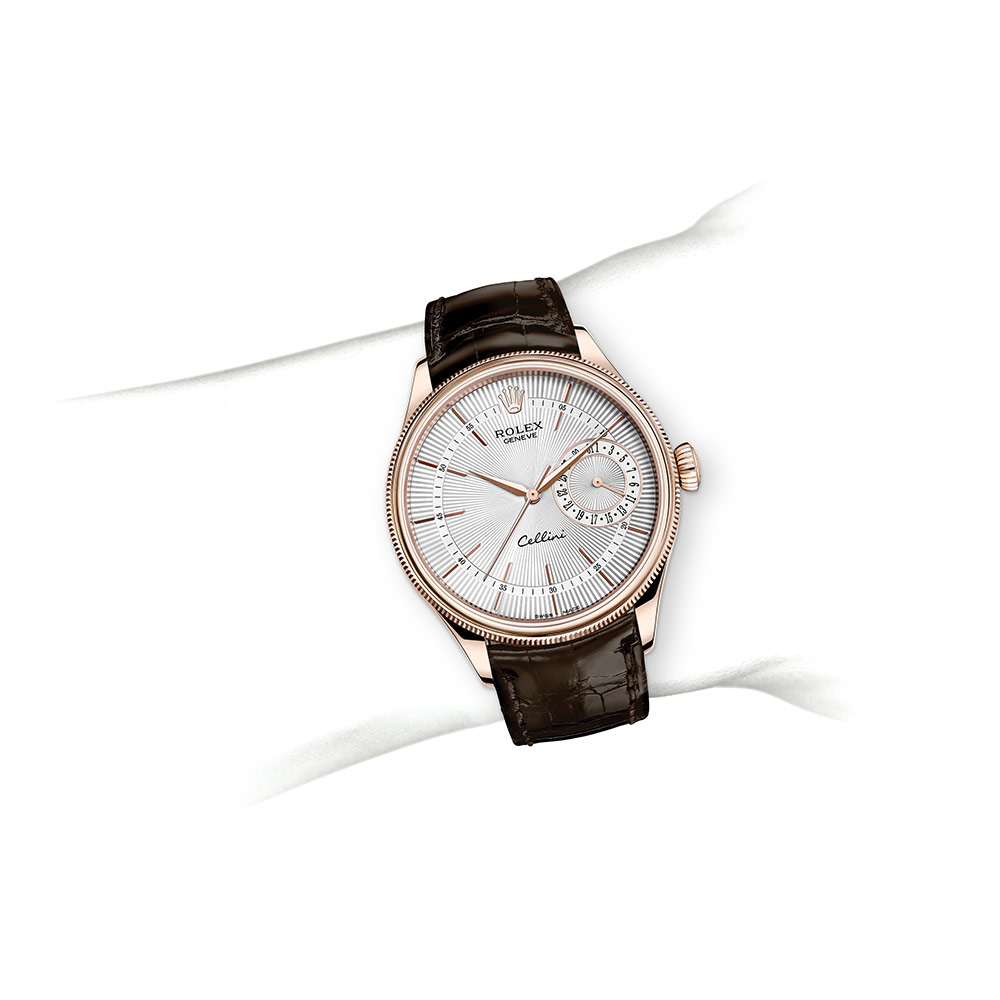 Rolex Cellini Date 39 mm 18 ct Everose gold polished finish M50515-0008 - Imagem 7