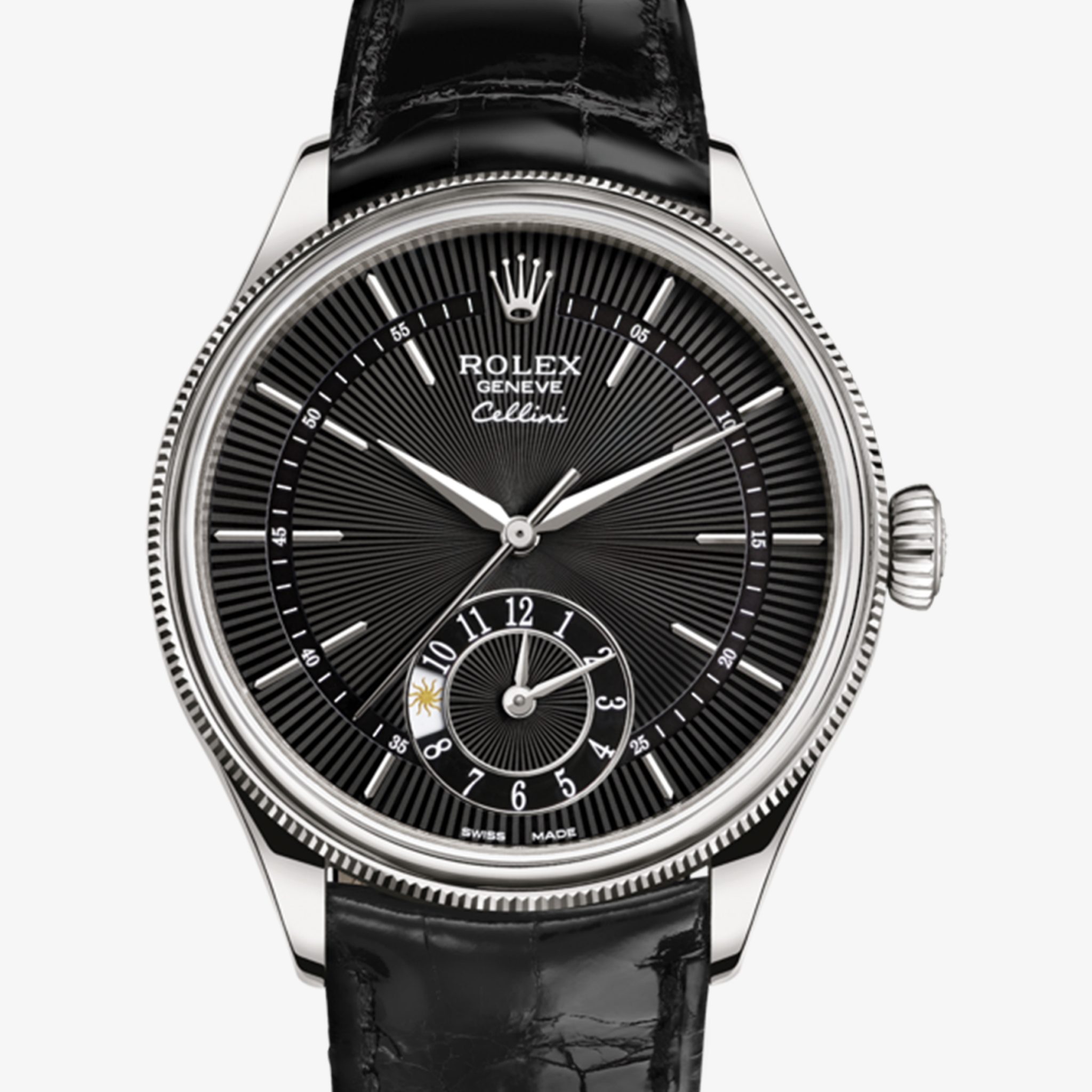 Rolex Cellini Dual Time 39 mm 18 ct white gold polished finish M50529-0007 - Imagem 2