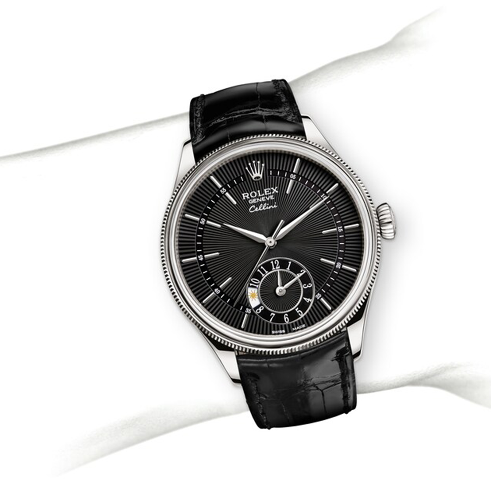Rolex Cellini Dual Time 39 mm 18 ct white gold polished finish M50529-0007 - Imagem 9