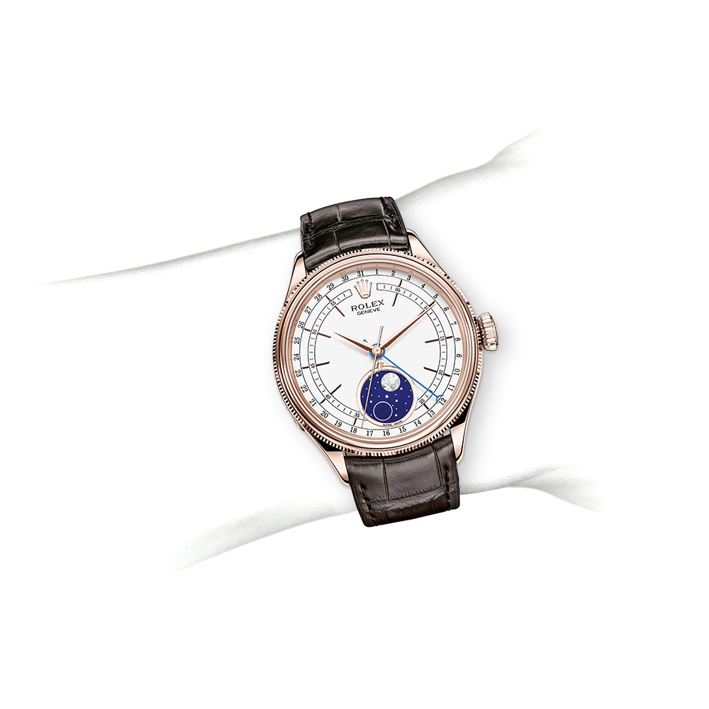 Rolex Cellini Moonphase 39 mm 18 ct Everose gold polished finish M50535-0002 - Imagem 7