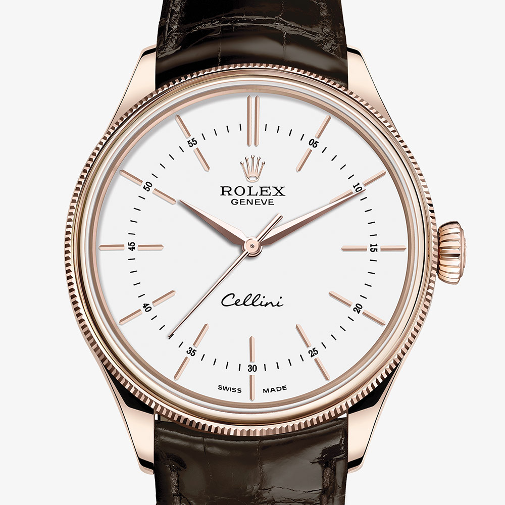Rolex Cellini Time 39 mm 18 ct Everose gold polished finish M50505-0020
