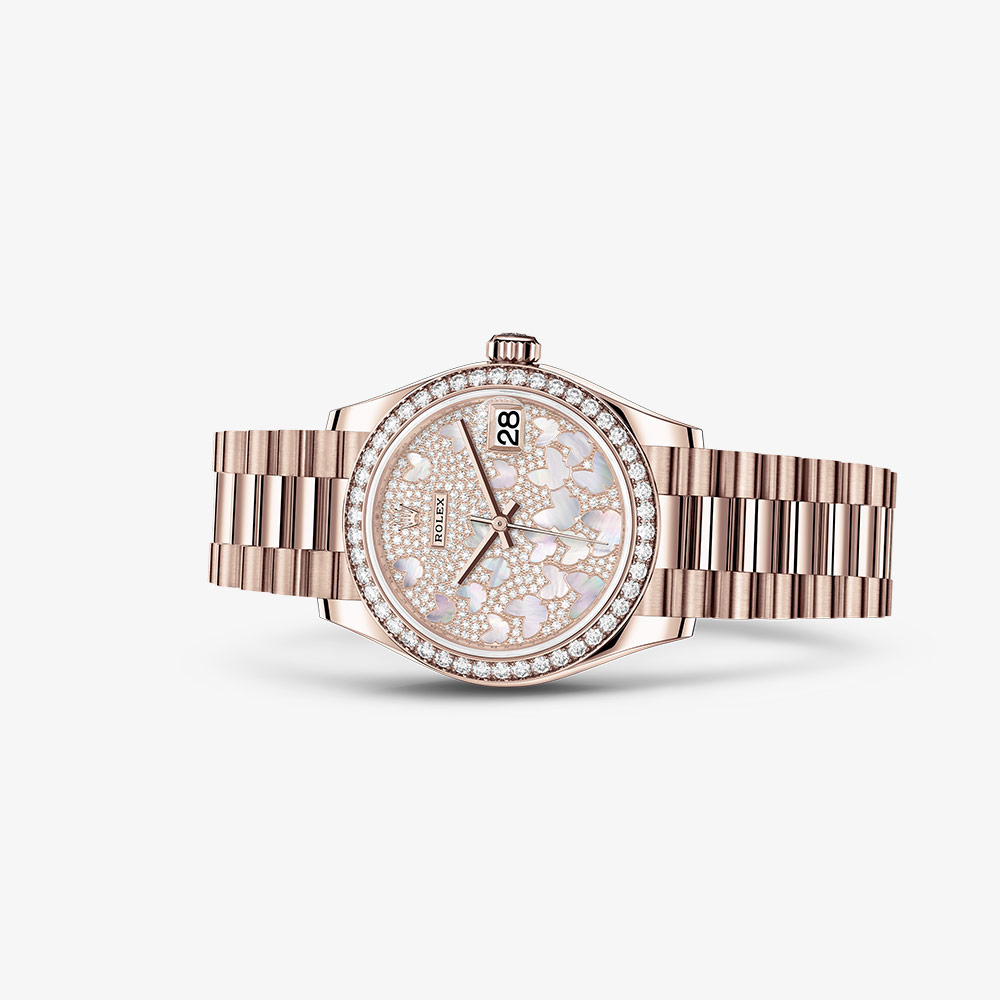 Rolex Datejust 31 Oyster 31 mm Everose gold and diamonds M278285RBR-0010 - Imagem 3