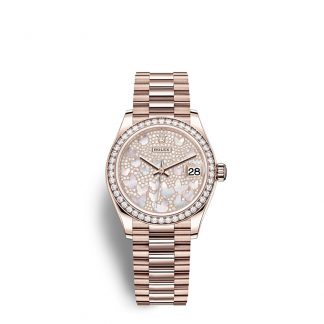 Rolex Datejust 31 Oyster 31 mm Everose gold and diamonds M278285RBR-0010 - Imagem 11
