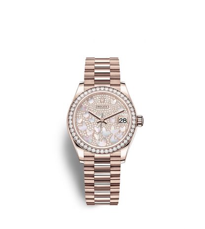 Rolex Datejust 31 Oyster 31 mm Everose gold and diamonds M278285RBR-0010 - Imagem 6