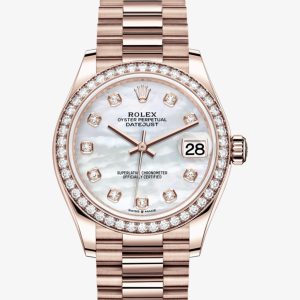 Rolex Datejust Oyster 31 mm Everose gold and diamonds M278285RBR-0005