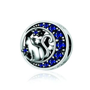 Blue Moon Cat Charm