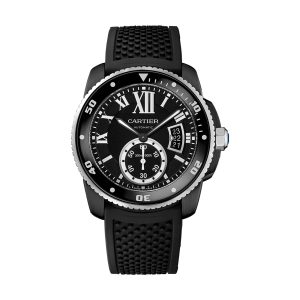 Calibre de Cartier Mens Black 42mm watch