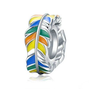 Colourful Feather Stopper Charm