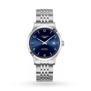 Longines Record Mens Blue 38.5mm watch