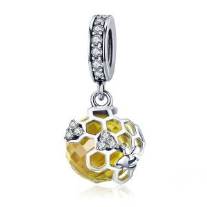 Crystal Honeycomb Pendant Charm