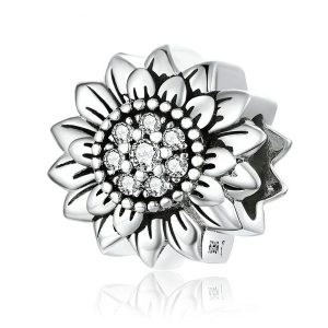 CZ Sunflower Charm