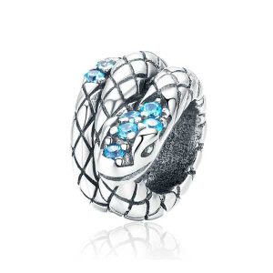 Diamondback Snake CZ Charm