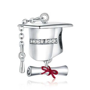 Graduation Cap CZ Charm
